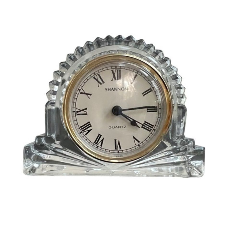 Shannon Crystal Clock Mantle Desktop Irish Design